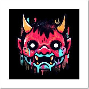 Kawaii baby oni demon Posters and Art